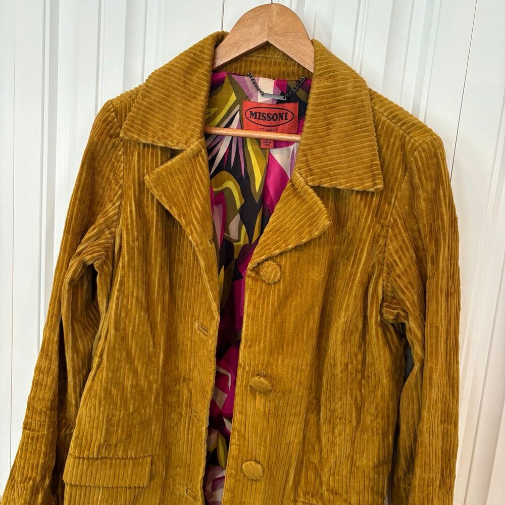 Missoni Chartreuse Corduroy Jacket Size Small - Picture 4 of 10